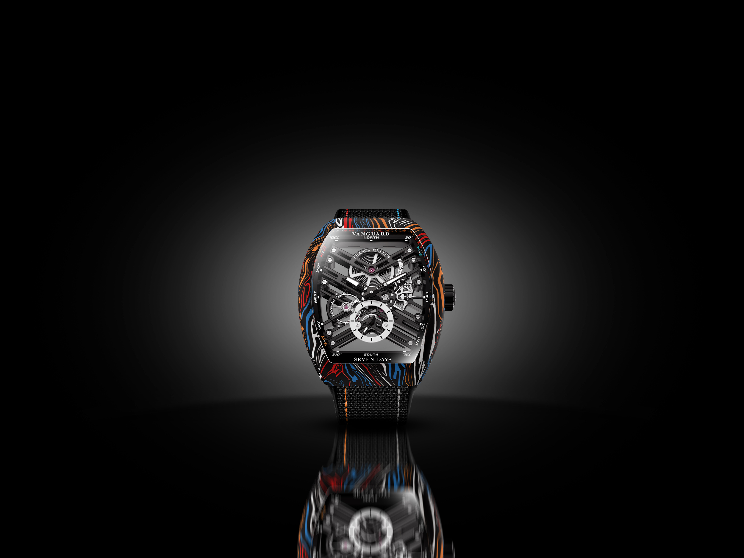 FRANCK MULLER MAKES THE CASE FOR A COLORFUL TWIST: CARBON DAMASCUS